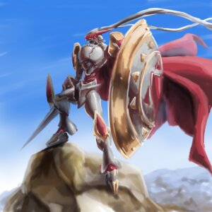 Rating: Safe Score: 0 Tags: 1:1 ambiguous_gender bandai_namco cape clothing day detailed detailed_background digimon digimon_(species) e621 fusion gallantmon holding_object holding_weapon lance melee_weapon outside polearm rock shield sky solo speedpaint step_pose symbol toony weapon yoshiomi zero_unit User: bunchy7s