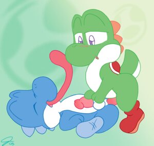 Rating: Explicit Score: 0 Tags: 2005 anal anal_penetration ball_fondling balls blue_body blue_scales blue_yoshi butt clothing dinosaur duo e621 erection eyes_closed fondling footwear from_front_position genitals green_body green_scales green_yoshi humanoid_genitalia humanoid_penis long_tongue lying male male/male male_penetrated male_penetrating male_penetrating_male mario_bros missionary_position nintendo nude on_back open_mouth penetration penis prehistoric_species psyredtails reptile scales scalie sex shoes tongue tongue_out yoshi User: bunchy7s