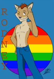Rating: Safe Score: 0 Tags: 5_fingers anthro biped black_nose brown_hair canid canine canis character_name closet_coon clothed clothing coyote e621 ear_piercing fingers fur hair hand_on_hip humanoid_hands looking_at_viewer male mammal mohawk navel one_eye_closed piercing rainbow rodney_waters short_hair smile solo standing tan_body tan_fur text topless unknown_artist wink User: bunchy7s Rating: Safe Score: 0 Tags: 5_fingers anthro biped black_nose brown_hair canid canine canis character_name closet_coon clothed clothing coyote e621 ear_piercing fingers fur hair hand_on_hip humanoid_hands looking_at_viewer male mammal mohawk navel one_eye_closed piercing rainbow rodney_waters short_hair smile solo standing tan_body tan_fur text topless unknown_artist wink User: bunchy7s