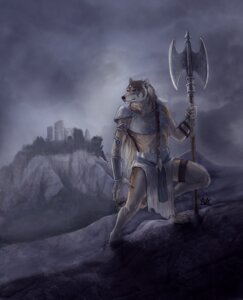 Rating: Safe Score: 0 Tags: 2010 anthro armor axe biped braided_hair canid canine canis digitigrade e621 greataxe hair long_hair male mammal marwolaeth melee_weapon solo standing tail weapon wolf User: bunchy7s