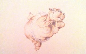 Rating: Questionable Score: 0 Tags: bottomwear breasts clothing common_hippopotamus concept_art dancewear dancing disney e621 eyes_closed fantasia female hi_res hippopotamid hyacinth_hippo mammal nipples simple_background skirt smile solo tutu unknown_artist User: bunchy7s