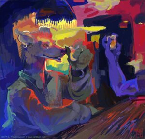 Rating: Safe Score: 0 Tags: alcohol anthro bar beverage brown_eyes clothing color_contrast colorful_theme detailed detailed_background digital_media_(artwork) digital_painting_(artwork) drinking duo e621 ear_piercing food hyena male mammal oce painting_(artwork) piercing shirt sitting spotted_hyena toony topwear User: bunchy7s Rating: Safe Score: 0 Tags: alcohol anthro bar beverage brown_eyes clothing color_contrast colorful_theme detailed detailed_background digital_media_(artwork) digital_painting_(artwork) drinking duo e621 ear_piercing food hyena male mammal oce painting_(artwork) piercing shirt sitting spotted_hyena toony topwear User: bunchy7s