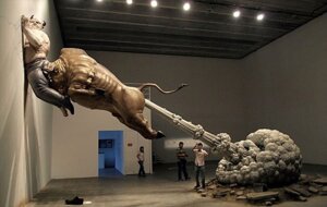 Rating: Safe Score: 0 Tags: bernard_madoff bovid bovine cattle chen_wenling colorless_fart_cloud duo_focus e621 fart feral formal_art grandfathered_content group hooves horn human hyper hyper_fart male mammal quadruped real sculpture sculpture_(artwork) size_difference statue tail traditional_media_(artwork) what what_you_see_might_not_be_real User: bunchy7s