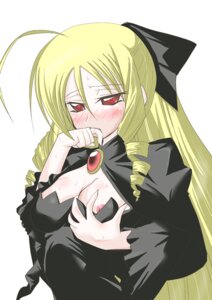 Rating: Questionable Score: 0 Tags: black_dress blonde_hair blush bow breast_grab breasts brooch cleavage dress drill_hair female hairbow hayate_no_gotoku! ikebata_homura jewelry long_hair nipples red_eyes rule34 tennousu_athena User: bunchy7s