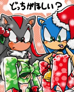 Rating: Safe Score: 0 Tags: anthro big_eyes big_head black_body black_fur blue_body blue_fur blush christmas christmas_clothing christmas_headwear clothing duo e621 eulipotyphlan fur green_eyes hat headgear headwear hedgehog holiday_message holidays japanese_text male mammal red_eyes ribbons santa_hat sega shadow_the_hedgehog side_mouth sonic_the_hedgehog sonic_the_hedgehog_(series) text toony translated urahyu User: bunchy7s