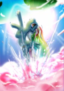 Rating: Safe Score: 0 Tags: 2012 absurd_res blue_body blue_feathers blue_fur cloud cutie_mark e621 equid equine feathered_wings feathers female feral friendship_is_magic fur hair hasbro hi_res lens_flare mammal multicolored_hair my_little_pony mythological_creature mythological_equine mythology pegasus pink_eyes rainbow_dash_(mlp) rainbow_hair simple_background sky solo sun toonlancer wings User: bunchy7s