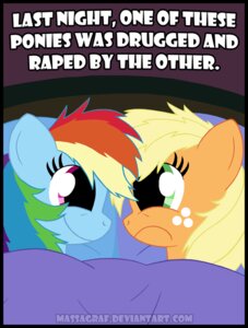 Rating: Safe Score: 0 Tags: 2011 ambiguous_form applejack_(mlp) bed black_border blonde_hair blue_body blue_fur border creepy duo e621 earth_pony equid equine female freckles friendship_is_magic fur furniture green_eyes hair hasbro horse humor long_hair mammal massagraf multicolored_hair my_little_pony pink_eyes pony rainbow_dash_(mlp) rainbow_hair shocked simple_background smile text toony User: bunchy7s