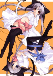 Rating: Questionable Score: 0 Tags: blue_eyes breasts cleavage copyright_request female female_only grey_hair kotamaru-mu multiple_females multiple_girls navel no_panties pointy_chin red_eyes ribbon rule34 tail thighhighs underboob User: bunchy7s