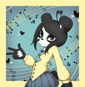 Rating: Safe Score: 0 Tags: abstract_background anthro bear blue_eyes e621 female giant_panda grey_hair hair ken_ashcorp kenny_(kenashcorp) mammal music raisins3 simple_background solo User: bunchy7s