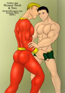 Rating: Explicit Score: 0 Tags: 2008 2boys abs balls bara black_hair blonde_hair bodysuit brown_eyes erect_nipples erect_nipples_under_clothes groping_balls groping_through_clothes human_torch_(jim_hammond) icemanblue imminent_kiss invaders_(marvel_comics) male male_only marvel marvel_comics mostly_nude muscular muscular_male nipples penis penis_out penis_under_clothes precum_drip questionable_consent rule34 soraou topless toro_(thomas_raymond) yaoi User: bunchy7s