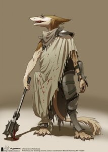 Rating: Safe Score: 0 Tags: 4_toes anthro armor barefoot biped blood blue_eyes bodily_fluids bracers brown_background brown_body brown_fur cape claws clothed clothing digitigrade e621 ear_piercing feet fur furgonomics greaves hi_res mace male mammal melee_weapon mick39 open_mouth pauldron piercing ralban sergal simple_background solo southern standing tail tail_tuft teeth toe_claws toes tuft weapon white_body white_fur User: bunchy7s
