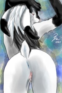 Rating: Explicit Score: 0 Tags: 2:3 anthro anus biped black_hair butt e621 female fur genitals hair lagomorph leporid looking_back low_res mammal naaby rabbit raised_tail red_eyes solo tail vulva white_body white_fur User: bunchy7s