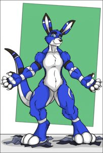 Rating: Safe Score: 0 Tags: after_transformation anthro avalon avalon_(blueavian) avalondragon avalonjay black-rat blue_body blue_eyes blue_fur claws e621 feet fur hi_res hindpaw kangaroo macropod male mammal marsupial nude pawpads paws solo tail transformation User: bunchy7s