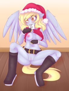Rating: Explicit Score: 0 Tags: 2014 anthro anthrofied belt biped blonde_hair boots bottomless breasts christmas christmas_clothing christmas_headwear clothed clothing clothing_lift corrupteddiscipline derp_eyes derpy_hooves_(mlp) e621 english_text equid equine feathered_wings feathers female fingerless_gloves footwear friendship_is_magic genitals gloves grey_body grey_feathers hair handwear hasbro hat headgear headwear heart_symbol hi_res holidays mammal my_little_pony mythological_creature mythological_equine mythology nipples note paper pegasus pom_hat santa_hat shirt shirt_lift shoes sitting solo text topwear vulva wings yellow_eyes User: bunchy7s