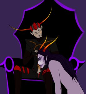 Rating: Explicit Score: 0 Tags: 2boys ancestor_(homestuck) black_hair blush chair closed_eyes clothing facepaint gay grand_highblood grey_skin homestuck horns licking_penis long_hair looking_down male ms_paint_adventures naked open_mouth oral penis pointy_ears precum purple_background purple_eyes red_highlights rule34 short_hair smile smileygremlin source_request the_summoner tongue tongue_out troll User: bunchy7s
