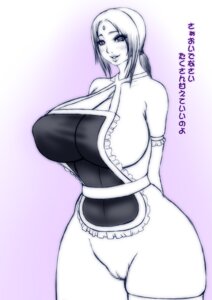 Rating: Explicit Score: 0 Tags: apron arm_garter arms_behind_back blush breasts censored chinbotsu cleavage facial_mark female female_only forehead_mark huge_breasts human monochrome naked_apron naruto naruto_(series) nude pussy rule34 solo standing text translation_request tsunade User: bunchy7s