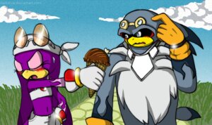 Rating: Safe Score: 0 Tags: albatross anthro avian beak bird blue_eyes blush bodily_fluids clothing darkeiya dessert duo e621 embarrassed eyes_closed eyewear female food gloves goggles grey_body handwear hirundinid holding_food holding_object ice_cream kerchief midriff navel offering_food offering_to_another oscine outstretched_arm passerine procellariiform purple_body sega sonic_riders sonic_the_hedgehog_(series) storm_the_albatross sunglasses swallow_(bird) sweat wave_the_swallow User: bunchy7s