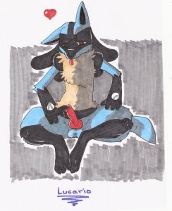 Rating: Explicit Score: 0 Tags: anthro character_name color erection front_view fur furry lucario male male_only nintendo nude penis pokemon pokemon_(species) rule34 sitting solo tagme User: bunchy7s