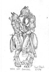 Rating: Safe Score: 0 Tags: 2009 anthro armor asheru_(setting) belt black_nose bracers breastplate canid canine canis chainmail claws digitigrade duo e621 female fur furgonomics greaves hand_holding magnus_(scottruggels) male mammal melee_weapon monochrome niloupar pauldron romantic romantic_couple scabbard scalemail scott_ruggels signature simple_background sketch sword tail weapon white_background white_body white_fur wolf User: bunchy7s