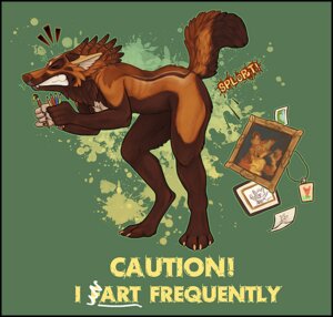Rating: Safe Score: 0 Tags: >_< anthro artist bent_over biped brown_body brown_fur brush butt canid canine canis claws clenched_teeth colored_pencil_(object) e621 english_text exclamation_point eyes_closed fart female forced fox fur gesture grasp green_background grimace happy holding_object humor kannos mammal nude paint paintbrush pencil_(object) photo picture_frame pun raised_arm sharp_teeth simple_background smile solo splort standing star_(kannos) tail teeth text waving what wolf User: bunchy7s