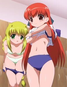 Rating: Explicit Score: 0 Tags: 2girls asagi_michiyo blonde_hair bloomers bow bow_panties bra brown_eyes buruma female female_only fictional_persona frilled_bra frills green_bra green_eyes green_panties gym_uniform leaning_forward lingerie long_hair mahoraba matsuba_satsuki multiple_females multiple_girls navel panties red_hair rule34 shirt_lift standing thigh_gap underwear undressing white_bra User: bunchy7s