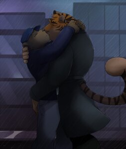 Rating: Safe Score: 0 Tags: 2010 anthro bear black_body black_fur black_stripes brown_body brown_fur clothed clothing coat digital_media_(artwork) duo e621 eyes_closed felid fur hat headgear headwear hug jailbird kissing male male/male mammal markings orange_body orange_fur outside pantherine raining shaded standing striped_markings striped_tail stripes tail tail_markings tiger topwear water User: bunchy7s Rating: Safe Score: 0 Tags: 2010 anthro bear black_body black_fur black_stripes brown_body brown_fur clothed clothing coat digital_media_(artwork) duo e621 eyes_closed felid fur hat headgear headwear hug jailbird kissing male male/male mammal markings orange_body orange_fur outside pantherine raining shaded standing striped_markings striped_tail stripes tail tail_markings tiger topwear water User: bunchy7s