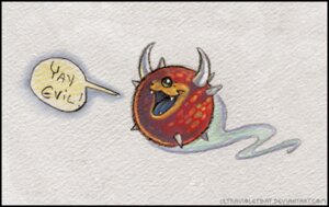 Rating: Safe Score: 0 Tags: 1_eye cacodemon classic_doom demon dialogue doom_(series) e621 english_text fangs flying happy hissy_(doom) horn id_software low_res male microsoft monster not_furry open_mouth open_smile pixel_the_cacodemon smile solo speech_bubble teeth text tongue traditional_media_(artwork) ultraviolet User: bunchy7s