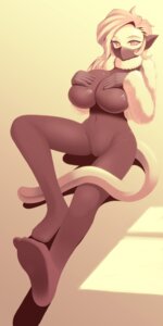 Rating: Questionable Score: 0 Tags: 1:2 absurd_res anthro asian_mythology atlus big_breasts biped blonde_hair breasts camel_toe clothing e621 east_asian_mythology featureless_breasts felid female gradient_background grey_eyes hair hi_res huge_breasts japanese_mythology long_hair looking_at_viewer mammal mask megami_tensei mythology navel navel_line nekomata nekomata_(megami_tensei) ninja noise_(artist) pinup pose sega simple_background sitting skinsuit solo suit tail tight_clothing warrior yellow_theme yokai User: bunchy7s