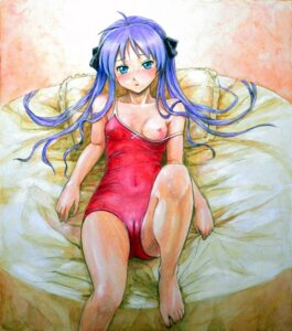 Rating: Explicit Score: 0 Tags: 1girls art barefoot blue_eyes blush breasts breasts_apart cameltoe facing_viewer female female_only human_only kagami_hiiragi knee_up looking_at_viewer lucky_star lying on_back one-piece_swimsuit one_breast_out pillow purple_hair pussy red_swimsuit rule34 skinny small_areolae small_breasts small_nipples solo straight-on tagme twintails User: bunchy7s