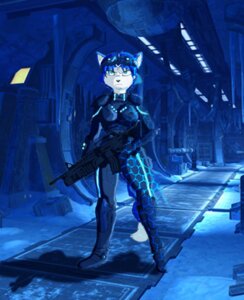 Rating: Safe Score: 0 Tags: 2013 anthro ar-15 armor assault_rifle biped blue_body blue_fur blue_hair blue_theme boots canid canine clothing cool_colors detailed_background e621 female footwear fox full-length_portrait fur glowing grenade_launcher gun hair headgear helmet hi_res holding_gun holding_object holding_ranged_weapon holding_weapon inside krystal_(star_fox) looking_at_viewer m203 m4 mammal nintendo portrait ranged_weapon rifle shoes solo standing star_fox stoner_rifle weapon white_body white_fur xxsparcoxx User: bunchy7s