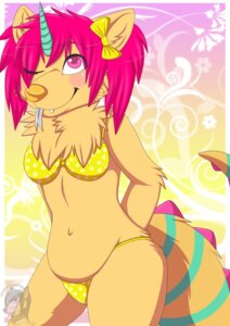 Rating: Questionable Score: 0 Tags: accessory anthro bikini blush bow_(feature) bow_accessory bow_ribbon breasts canid canine clothed clothing dragon e621 equid equine female forked_tongue fur furred_dragon furred_scalie girlydream hair hair_accessory hair_bow hair_ribbon hi_res horn hybrid mammal medium_breasts mythological_creature mythological_equine mythological_scalie mythology navel one_eye_closed pink_eyes pink_hair ribbons scalie skimpy solo swimwear tail tight_clothing tongue two-piece_swimsuit unicorn wink User: bunchy7s