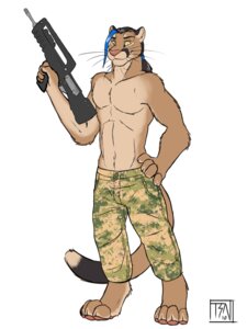 Rating: Safe Score: 0 Tags: 3:4 anthro army assault_rifle athletic athletic_male biped camo clothed clothing cougar e621 famas felid feline front_view fur gun hair hand_on_hip hi_res holding_gun holding_object holding_ranged_weapon holding_weapon long_hair male mammal military mountain mushu_hirano pink_nose ponytail pose ranged_weapon rifle simple_background slim smile soldier solo standing tail topless tsaiwolf warrior weapon whiskers white_background User: bunchy7s Rating: Safe Score: 0 Tags: 3:4 anthro army assault_rifle athletic athletic_male biped camo clothed clothing cougar e621 famas felid feline front_view fur gun hair hand_on_hip hi_res holding_gun holding_object holding_ranged_weapon holding_weapon long_hair male mammal military mountain mushu_hirano pink_nose ponytail pose ranged_weapon rifle simple_background slim smile soldier solo standing tail topless tsaiwolf warrior weapon whiskers white_background User: bunchy7s