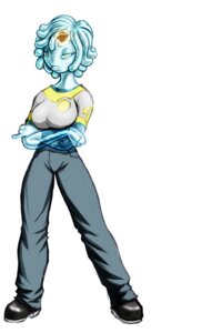 Rating: Safe Score: 0 Tags: 2:3 blue_body bottomwear clothed clothing crossed_arms e621 female footwear green_eyes humanoid liquidmark looking_at_viewer monster_girl_(genre) not_furry pants shirt shoes simple_background solo standing topwear translucent translucent_body white_background User: bunchy7s