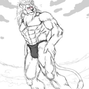 Rating: Safe Score: 0 Tags: 1:1 2012 abs akuann anthro asian_clothing biceps big_muscles biped blush bottomwear clothed clothing e621 east_asian_clothing embarrassed felid fundoshi fur greyscale japanese_clothing lion loincloth male mammal monochrome muscular muscular_anthro muscular_male pantherine pecs pose solo standing tail topless underwear User: bunchy7s