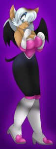 Rating: Questionable Score: 0 Tags: aakashi anthro bat big_breasts biped boots breasts clothing e621 female footwear gloves green_eyes hair handwear high_heeled_boots high_heels mammal membrane_(anatomy) membranous_wings purple_background rouge_the_bat sega shoes simple_background solo sonic_the_hedgehog_(series) tail transformation white_clothing white_hair wings User: bunchy7s