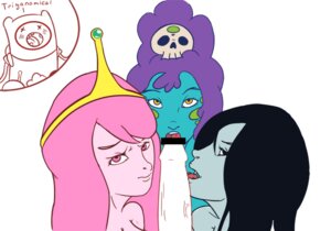 Rating: Explicit Score: 0 Tags: 1boy 3girls adventure_time artist_request black_eyes black_hair blue_skin cartoon_network censored female finn_the_human grey_skin jungle_princess male marceline oral penis penis_lick pink_eyes pink_hair pink_skin princess_bubblegum purple_hair rule34 yellow_eyes User: bunchy7s