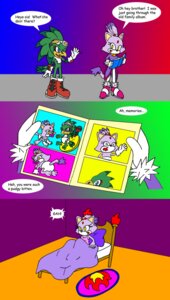 Rating: Safe Score: 0 Tags: accipitrid accipitriform anthro asking asking_another asking_what avian beak bed bedding bird blanket blaze_the_cat blue_eyes bodily_fluids book boots brother_(lore) clean_diaper clothed clothing crying describing_another dialogue diaper domestic_cat dream duo e621 english_text eyewear felid feline felis female footwear furniture gloves goggles gradient_background hair handwear holding_object holding_rattle holding_toy jet_the_hawk male mammal neonate object_in_mouth pacifier pacifier_in_mouth picture_in_picture pillow ponytail question rattle sega shoes sibling_(lore) simple_background sister_(lore) sonic_riders sonic_the_hedgehog_(series) species_in_dialogue species_name_variant speech_bubble tail talking_to_another tears text topless toy wakeangel2001 wearing_diaper yellow_eyes young User: bunchy7s