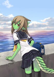 Rating: Questionable Score: 0 Tags: absolute_territory asian_clothing bent_over bottomwear brown_hair butt clothed clothing cloud day dragon dragon_tail e621 east_asian_clothing female fully_clothed green_body green_skin hair humanoid_pointy_ears japanese_clothing japanese_school_uniform legwear lizard long_hair looking_at_viewer looking_back looking_back_at_viewer minami_juujisei monster_girl_(genre) mythological_creature mythological_scalie mythology outside panties panty_shot pointy_ears rear_view red_eyes reptile ryuujin_no_senpai scales scalie school_uniform sea serafuku shirt skirt sky solo tail tail_under_skirt tail_upskirt thigh_highs topwear underwear uniform upskirt water User: bunchy7s