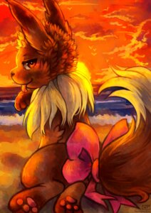 Rating: Safe Score: 0 Tags: accessory beach bow_(feature) bow_accessory bow_ribbon brown_body brown_fur canid canine cloud detailed_background digital_media_(artwork) e621 eevee emma_the_eevee fan_character female feral fur furgonomics generation_1_pokemon haychel licking looking_at_viewer mammal nintendo outside pokemon pokemon_(species) pose red_eyes ribbons sand sea seaside sky solo sunset tail tail_accessory tail_bow tail_ribbon tongue tongue_out water User: bunchy7s