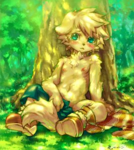 Rating: Questionable Score: 0 Tags: 2008 anthro bandai_namco biped blush bodily_fluids boots canid canine canis chest_tuft clothing day domestic_dog e621 footwear front_view fur grass green_eyes jeacn looking_at_viewer male mammal mostly_nude nipples outside panashe_(summon_night) plant shoes sitting solo summon_night summon_night_3 tears tree tuft young young_anthro young_male User: bunchy7s