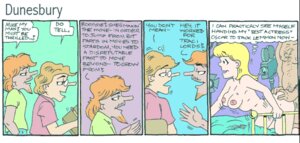 Rating: Explicit Score: 0 Tags: barbara_ann_boopstein boopsie comic doonesbury female mike_doonesbury rule34 zonker_harris User: bunchy7s
