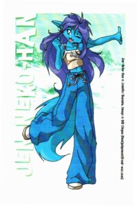 Rating: Safe Score: 0 Tags: anthro clothed clothing dm_eikyuu domestic_cat e621 english_text felid feline felis female front_view fully_clothed happy jen-neko_han mammal scan solo tail text User: bunchy7s