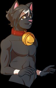 Rating: Safe Score: 0 Tags: abs anthro bell bell_collar biceps biped black_background black_body black_fur black_hair bottomless clothed clothing collar dirt-chomp domestic_cat e621 felid feline felis fur hair hi_res looking_at_viewer male mammal muscular muscular_anthro muscular_male nude orange_eyes pecs simple_background slave smile solo standing teeth white_body white_fur white_hair yellow_eyes User: bunchy7s