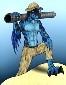 Rating: Safe Score: 0 Tags: 2013 abs anthro athletic belt biped blue_body blue_eyes blue_skin bottomwear claws clothing dinosaur dragon dromaeosaurid e621 hair hat headgear headwear hi_res kurtassclear male muscular muscular_anthro mythological_creature mythological_scalie mythology pants pecs prehistoric_species reptile saurischian scalie simple_background smile solo standing theropod troodon troodontid velociraptor User: bunchy7s