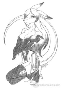 Rating: Questionable Score: 0 Tags: anthro biped black_and_white boots breasts clothing corset crossed_arms dominatrix e621 female footwear fox_lee fur high_heeled_boots high_heels kangaroo kneeling legwear lingerie macropod mammal marsupial monochrome shoes simple_background solo stockings tail text thigh_boots thigh_highs topwear url whip white_background User: bunchy7s