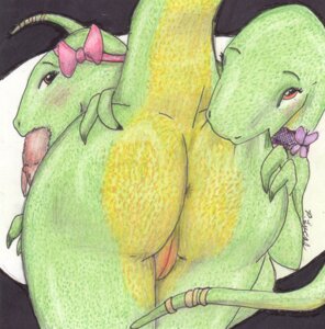 Rating: Explicit Score: 0 Tags: accessory anthro anus bent_over bite bow_(feature) bow_accessory bow_ribbon butt butt_bite choker dinosaur duo e621 female genitals hair_accessory hair_bow hair_ribbon jewelry lizard necklace paul_lucas prehistoric_species rear_view reptile ribbons scalie sibling_(lore) sister_(lore) sisters_(lore) tail traditional_media_(artwork) vulva User: bunchy7s