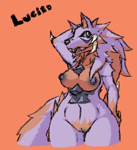 Rating: Explicit Score: 0 Tags: anthro black_nipples black_nose breasts canid canine canis deity digital_media_(artwork) e621 female genitals kaivolate low_res lucied mammal nipples nude oekaki pose raptorkou solo sony_corporation tusks vulva wild_arms wolf User: bunchy7s