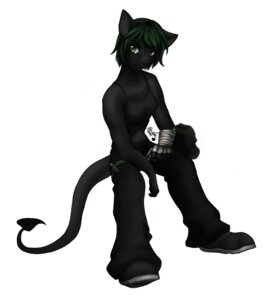 Rating: Safe Score: 0 Tags: anthro bandage e621 female green_hair gun hair hybrid kira_laikon knife mewgal ranged_weapon simple_background solo spade_tail tail weapon white_background User: bunchy7s