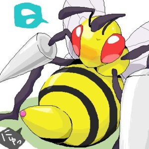 Rating: Questionable Score: 0 Tags: 1:1 ambiguous_gender antennae_(anatomy) arthropod beedrill e621 generation_1_pokemon hymenopteran insect insect_wings low_res nintendo pokemon pokemon_(species) red_eyes simple_background solo stripes unknown_artist wings User: bunchy7s