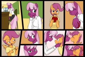 Rating: Safe Score: 0 Tags: 2012 3:2 absurd_res age_difference anthro anthrofied apple band-aid bandage bedroom_eyes blush bottomwear chalkboard cheerilee_(mlp) classroom clothing comic desk digital_media_(artwork) duo e621 earth_pony equid equine feathered_wings feathers female female/female food friendship_is_magic fruit furniture green_eyes hair hasbro heart_symbol hi_res horse information_board kiss_on_lips kissing kloudmutt mammal multicolored_hair my_little_pony mythological_creature mythological_equine mythology narrowed_eyes orange_body orange_feathers pegasus pencil_(object) pink_hair plant pony purple_body purple_eyes purple_hair school scootaloo_(mlp) seductive sequence shirt skirt student table tail teacher teacher_and_student topwear two_tone_hair wings writing_utensil young User: bunchy7s